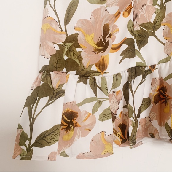 NWT Sam Edelman Floral Mini Dress in peach multi - Picture 7 of 10